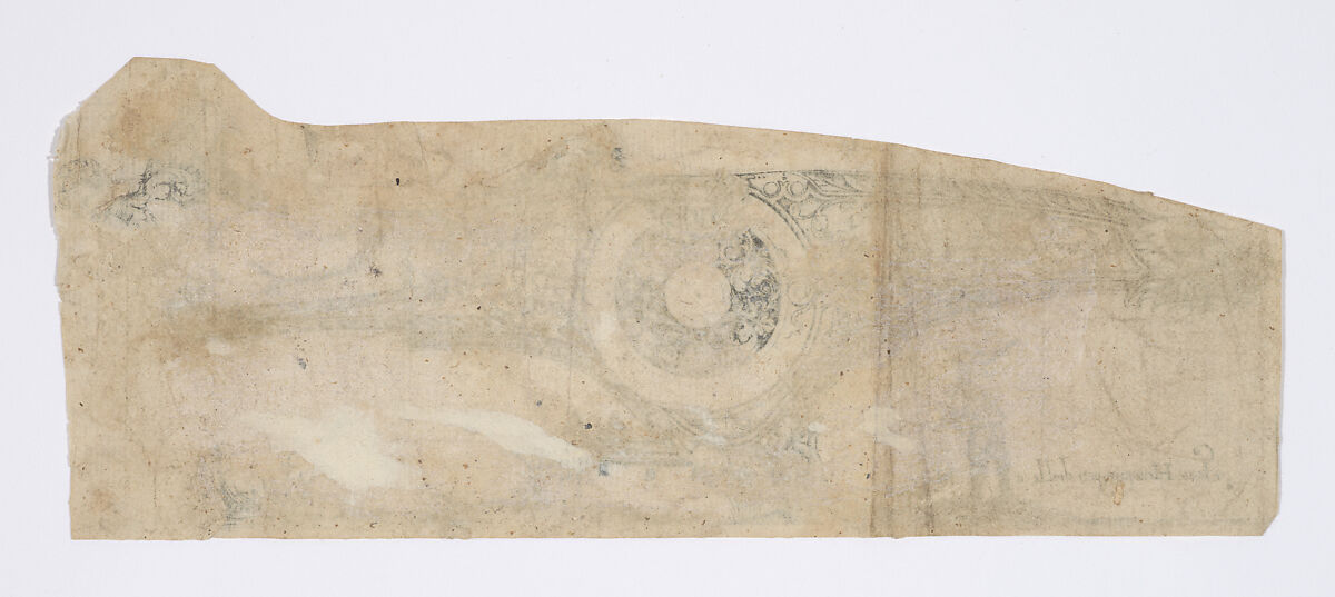 Etching of Firearm Ornament, Signed by Jean Henequin (French, Metz, active early 17th century), Ink, paper, French, Metz