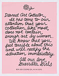 Dearest Art Collector,..., Guerrilla Girls  American, Offset lithograph