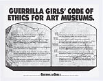 Guerrilla Girls’ Code of Ethics for Art Museums, Guerrilla Girls  American, Offset lithograph
