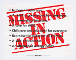 Missing in Action, Guerrilla Girls  American, Offset lithograph