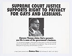 Supreme Court Justice Supports Right to Privacy for Gays and Lesbians, Guerrilla Girls  American, Offset lithograph