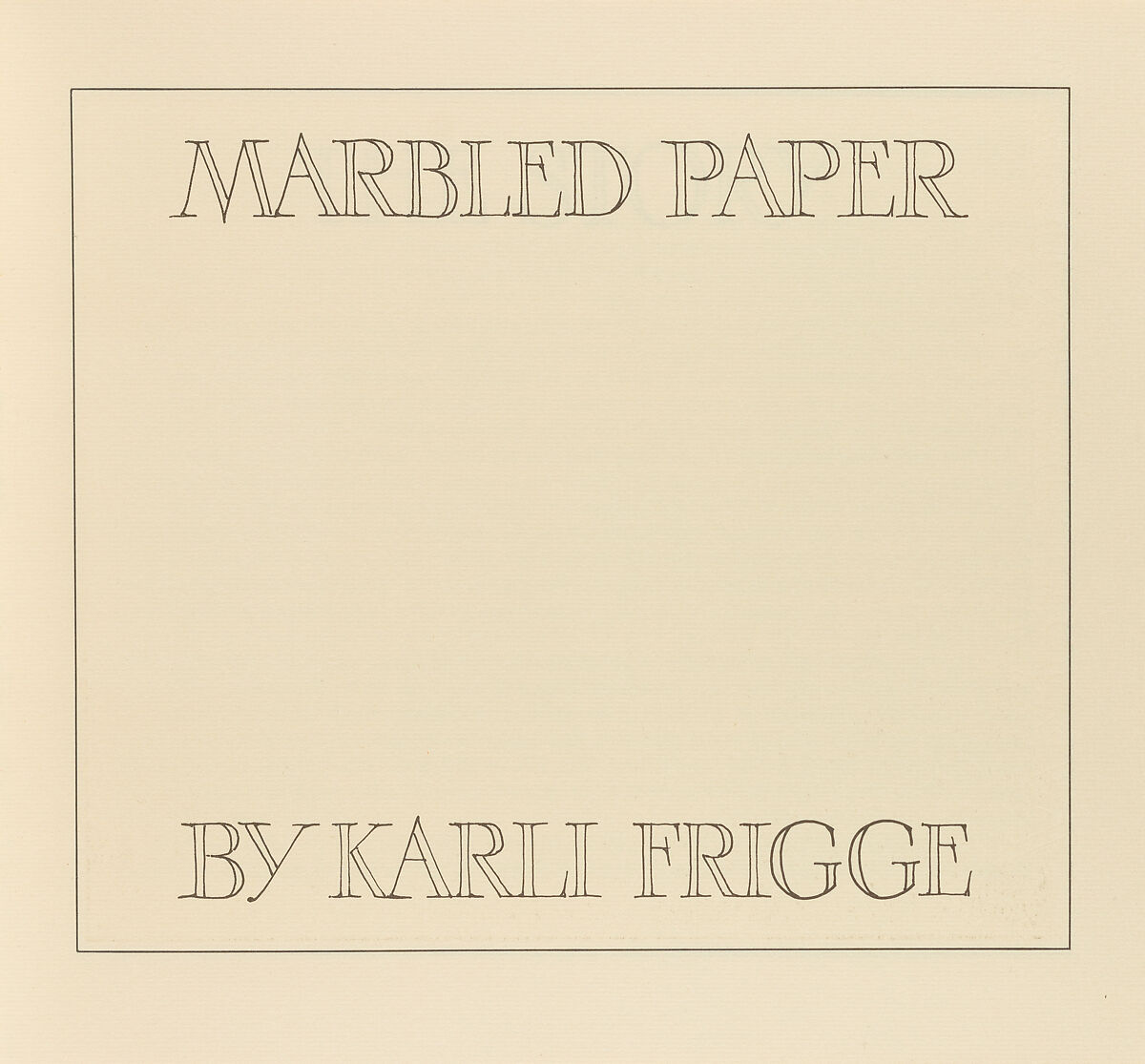 Marbled paper, Karli Frigge (Dutch, born Rotterdam, 1943)