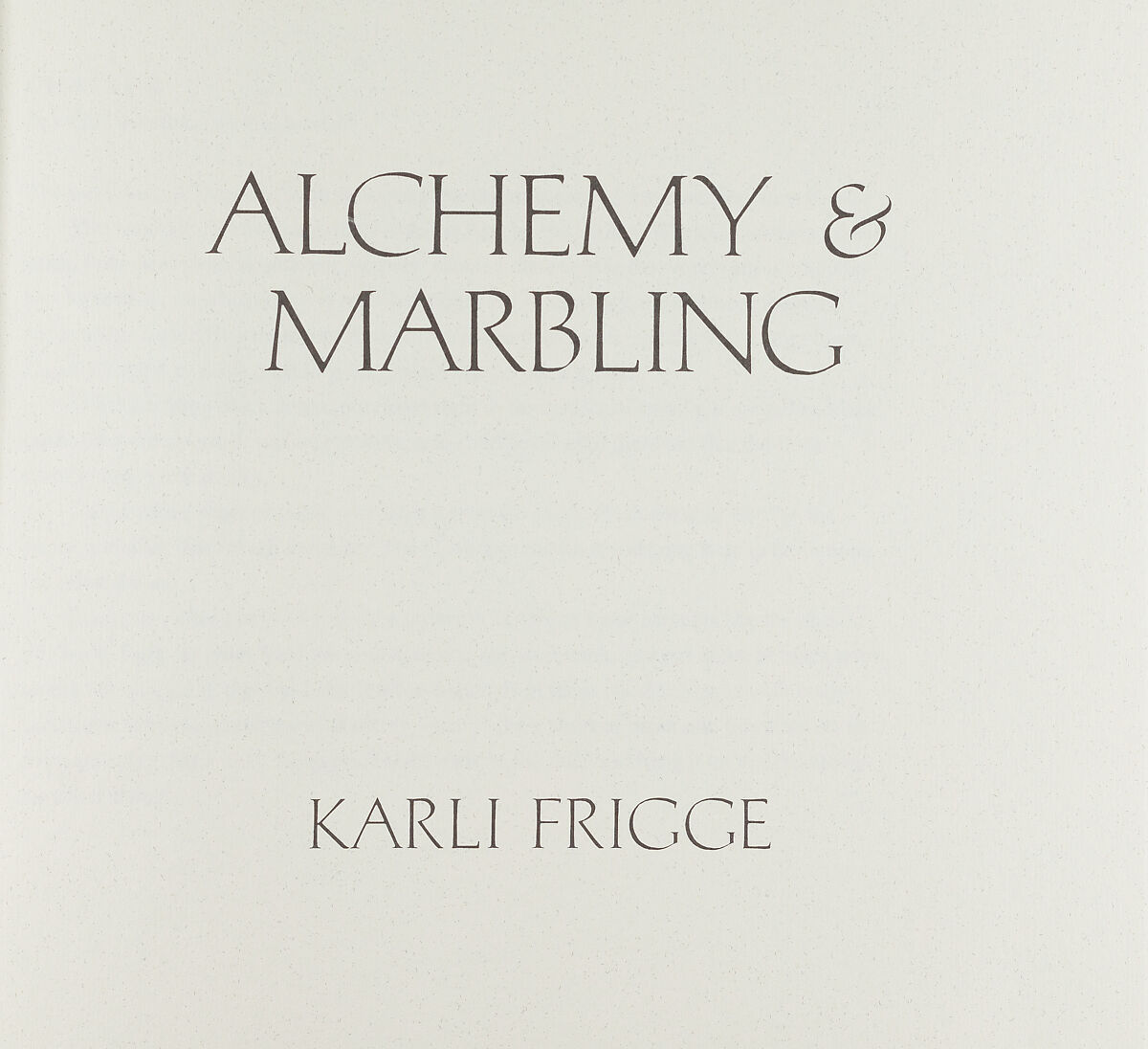 Alchemy & marbling, Karli Frigge (Dutch, born Rotterdam, 1943)