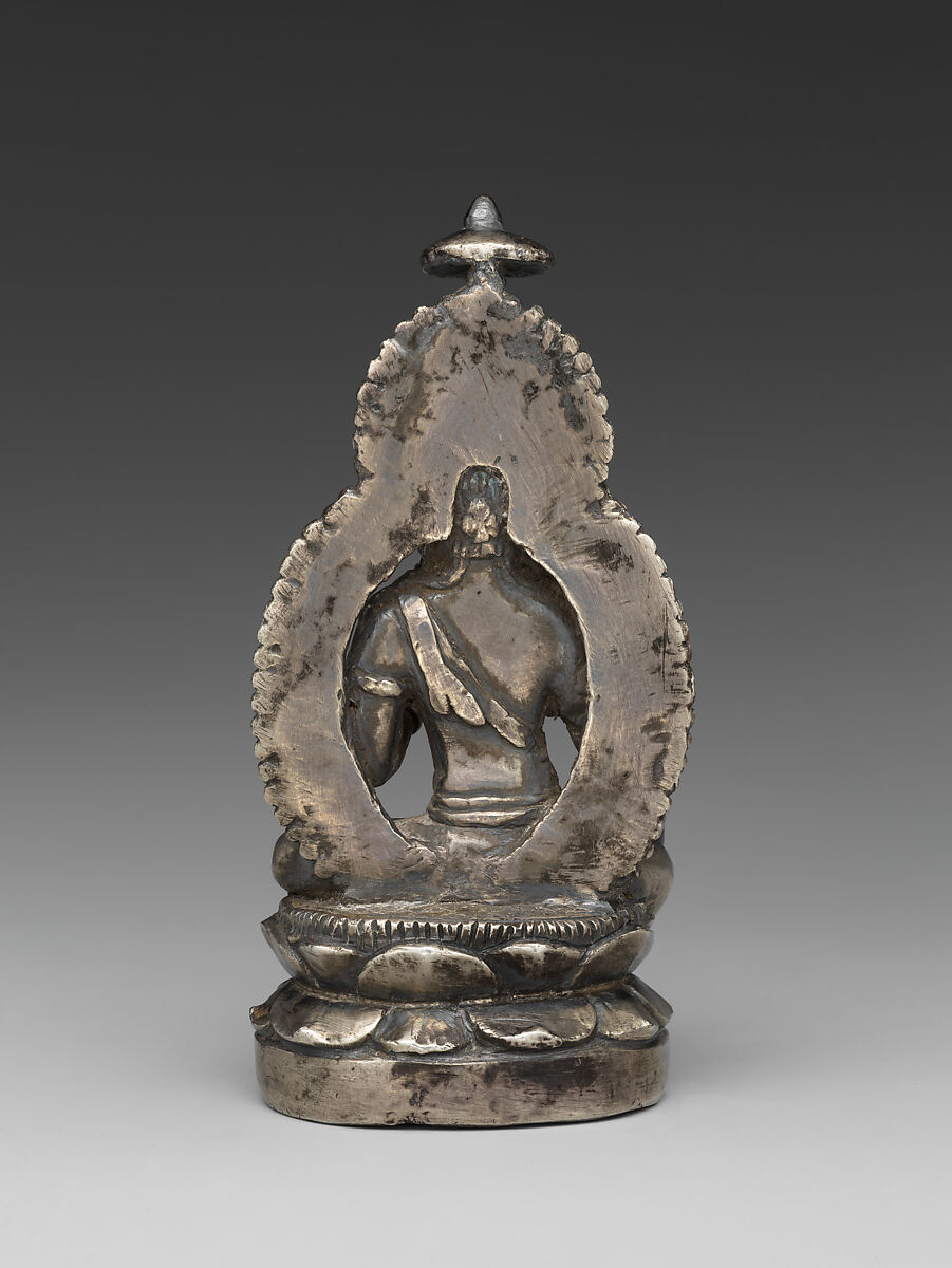 Buddha, Avalokiteshvara and Vajrapani, Cast silver, Indonesia, Central Java