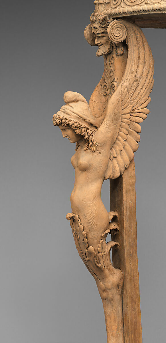 Tripod table stand (Athénienne), Joseph Chinard (French, Lyon 1756–1813 Lyon), Terracotta, French