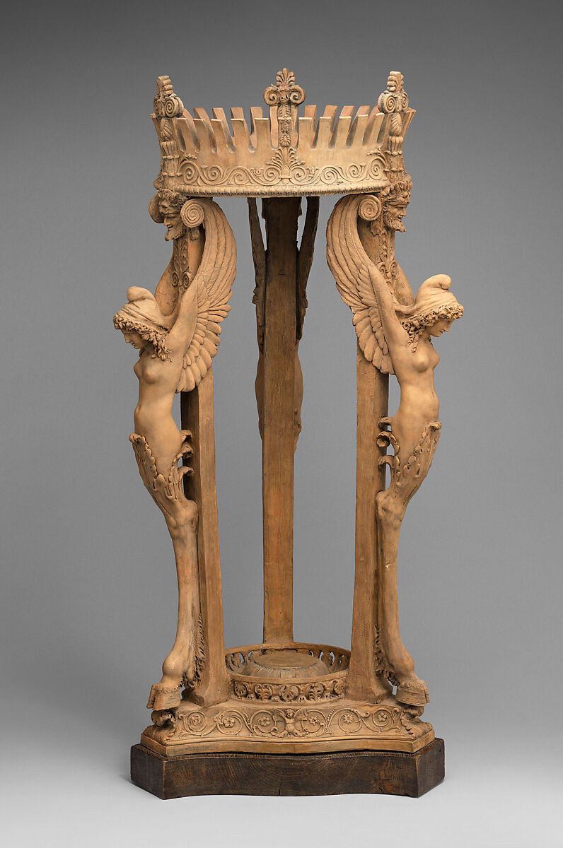 Tripod table stand (Athénienne), Joseph Chinard (French, Lyon 1756–1813 Lyon), Terracotta, French