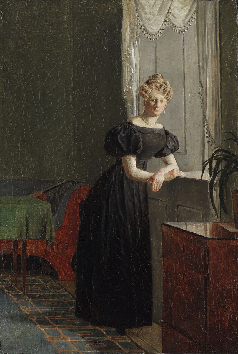Sophie Købke (later Sophie Krohn, 1807–1853), the Artist's Sister, in the Hall at Kastellet, Christen Købke (Danish, Copenhagen 1810–1848 Copenhagen), Oil on canvas 
