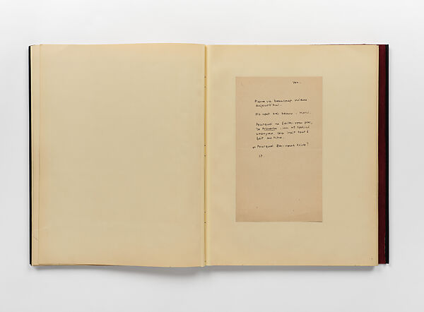 Proverbe. – Et autour de Proverbe, Paul Eluard (French, Saint-Denis 1895–1952 Charenton-le-Pont), Paper [assemblage of texts, letters, autographed manuscripts, and photos related to the journal Proverbe, with contributions from Tristan Tzara, Philippe Soupault, and Jean Paulhan bound together by J. De Gonet]