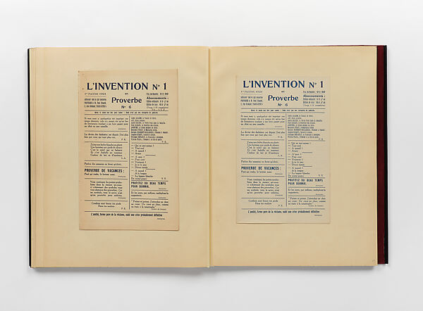 Proverbe. – Et autour de Proverbe, Paul Eluard (French, Saint-Denis 1895–1952 Charenton-le-Pont), Paper [assemblage of texts, letters, autographed manuscripts, and photos related to the journal Proverbe, with contributions from Tristan Tzara, Philippe Soupault, and Jean Paulhan bound together by J. De Gonet]