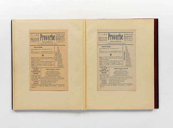 Proverbe. – Et autour de Proverbe, Paul Eluard (French, Saint-Denis 1895–1952 Charenton-le-Pont), Paper [assemblage of texts, letters, autographed manuscripts, and photos related to the journal Proverbe, with contributions from Tristan Tzara, Philippe Soupault, and Jean Paulhan bound together by J. De Gonet]