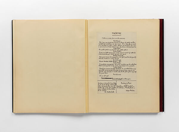 Proverbe. – Et autour de Proverbe, Paul Eluard (French, Saint-Denis 1895–1952 Charenton-le-Pont), Paper [assemblage of texts, letters, autographed manuscripts, and photos related to the journal Proverbe, with contributions from Tristan Tzara, Philippe Soupault, and Jean Paulhan bound together by J. De Gonet]