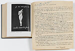 Petite Anthologie Poétique du Surréalisme, Georges Hugnet (French, Paris 1906–1974 Paris), Book with inserted photographic reproductions, documents, and letters, including an original etching by Pablo Picasso with collage elements