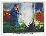 Extinction of incendiary bomb (transferring the bomb to the Redhill container), from 