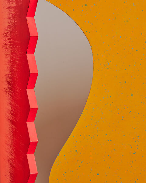 Basic Screen, Dan Friedman (American, Cleveland, Ohio 1945–1995 New York), Medium-density fiberboard, paint, casters