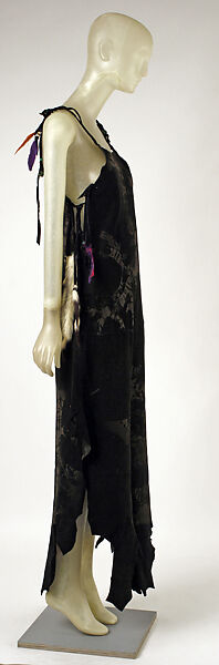 Ensemble, Giorgio di Sant'Angelo (American, born Italy, 1933–1989), (a) leather, fur, feather, plastic; (b) leather, American