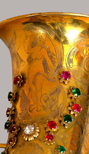 Alto saxophone, E-flat, C.G. Conn Ltd., Gold plated brass, mother-of-pearl, clear-glass jewels