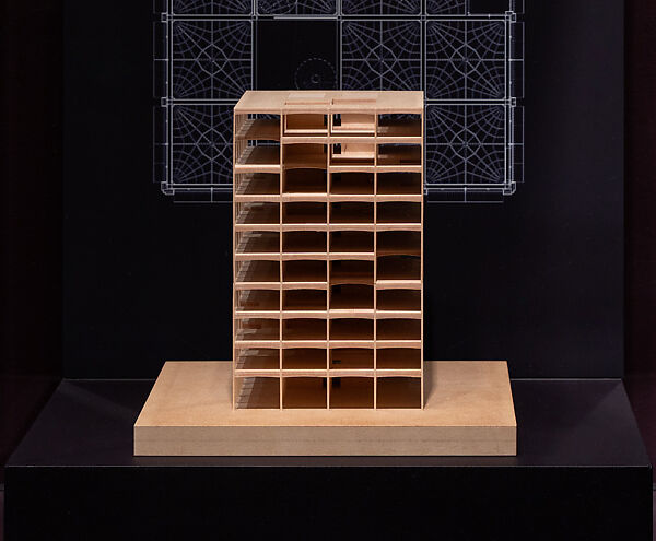 Wood Presentation Model (1:200)of the CreaTower I Office High-Rise, Tech Cluster Zug, Zurich, Switzerland, Gigon Guyer Partner Architekten AG  Swiss, Wood