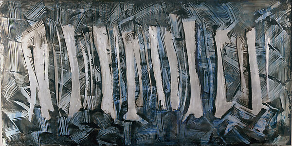 Untitled, Behjat Sadr (Iranian, Arak 1924–2009 Corsica), Oil and tape on aluminum