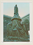 Wrapped Monument to Leonardo, Project for Piazza della Scala, Milan, Christo  American, born Bulgaria, Lithograph