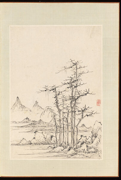 Landscapes, Yang Bu (Chinese, 1598–1657), Album of twenty leaves; ink on paper, China