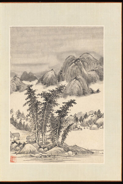 Landscapes, Yang Bu (Chinese, 1598–1657), Album of twenty leaves; ink on paper, China