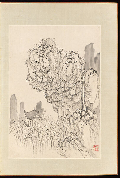 Landscapes, Yang Bu (Chinese, 1598–1657), Album of twenty leaves; ink on paper, China