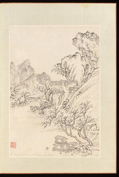 Landscapes, Yang Bu (Chinese, 1598–1657), Album of twenty leaves; ink on paper, China