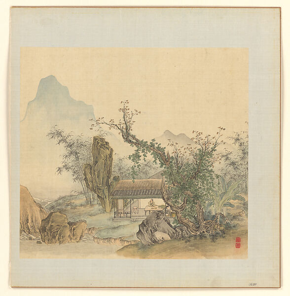 Landscapes, Tao Hong (Chinese, active ca. 1610-40s), Album of five leaves; ink and color on silk, China