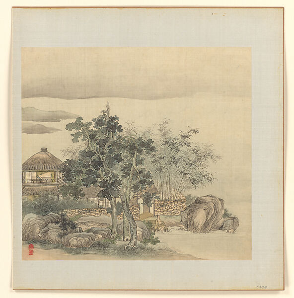 Landscapes, Tao Hong (Chinese, active ca. 1610-40s), Album of five leaves; ink and color on silk, China