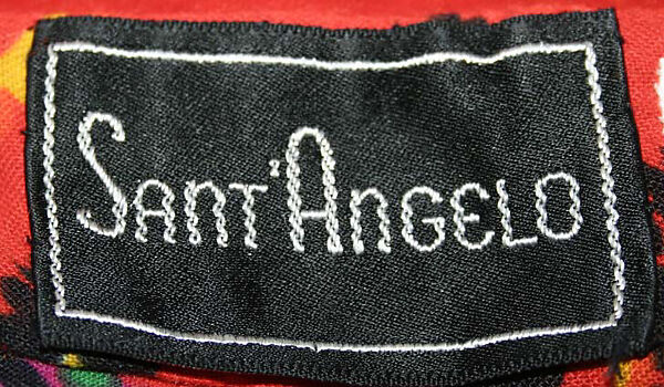 Ensemble, Giorgio di Sant'Angelo (American, born Italy, 1933–1989), (a, b) polyester, linen, cotton, plastic; (c) wool, synthetic fiber, wood, American