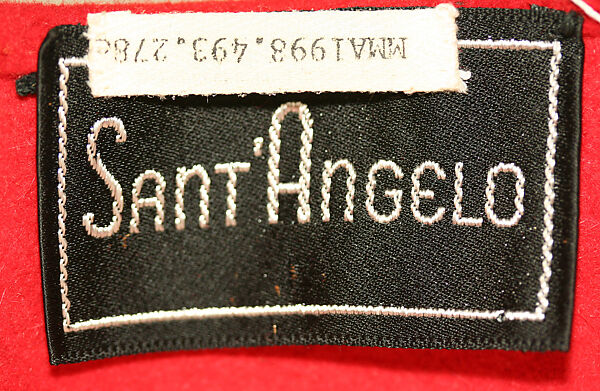 Ensemble, Giorgio di Sant'Angelo (American, born Italy, 1933–1989), (a, b) polyester, linen, cotton, plastic; (c) wool, synthetic fiber, wood, American