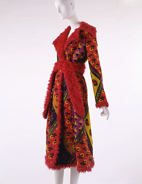 Coat, Giorgio di Sant&#39;Angelo (American, born Italy, 1933–1989), wool, synthetic fiber, American 