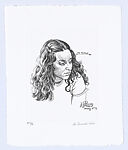 Aline The Forehead, Robert Crumb  American, Etching