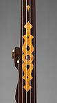Banjo, James J. Hartel, Maple rim with rosewood veneer, cherry neck with rose fingerboard and peghead overlay, maple inlay on the fingerboard and peghead, calfskin head on the rim (w/ copper flesh hoop), American