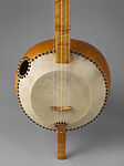 Banjo, Peter R. Ross, maple, gourd, goatskin, upholstery tacks, bone nuts, nylon strings, wenge tailpeice, rosewood tuning pegs., American