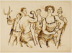 Circus Performers, Sándor Bortnyik  Hungarian, Ink on paper