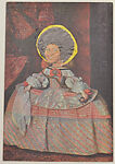 (Velazquez - Infanta Margarita), Ted Joans  American, Cut and pasted printed papers on postcard