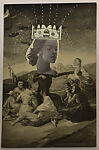 Aquellarre, Goya, Ted Joans  American, Cut and pasted printed paper and pricking on photo postcard (gelatin silver print)