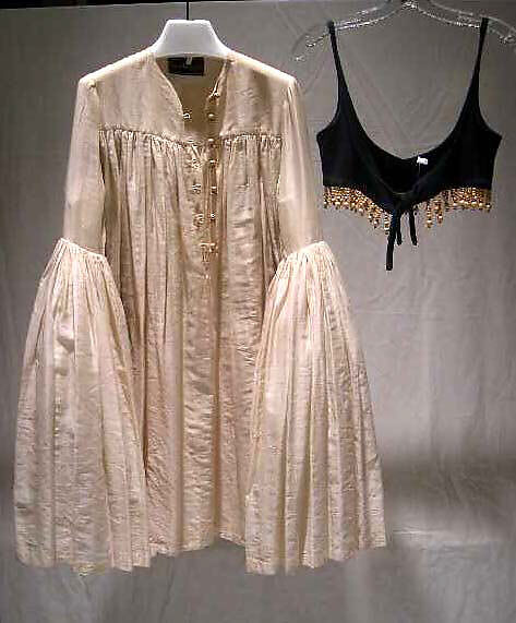Ensemble, Giorgio di Sant'Angelo (American, born Italy, 1933–1989), (a) cotton/linen, wood; (b) nylon, wood; (c–f) cotton/metallic thread, American