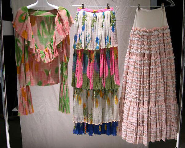 Skirt, Giorgio di Sant'Angelo (American, born Italy, 1933–1989), nylon, acrylic, polyester, American