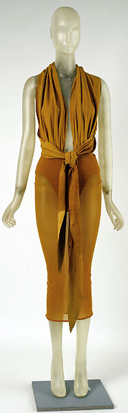 Ensemble, Giorgio di Sant&#39;Angelo (American, born Italy, 1933–1989), leather, synthetic fiber, Lycra, American 