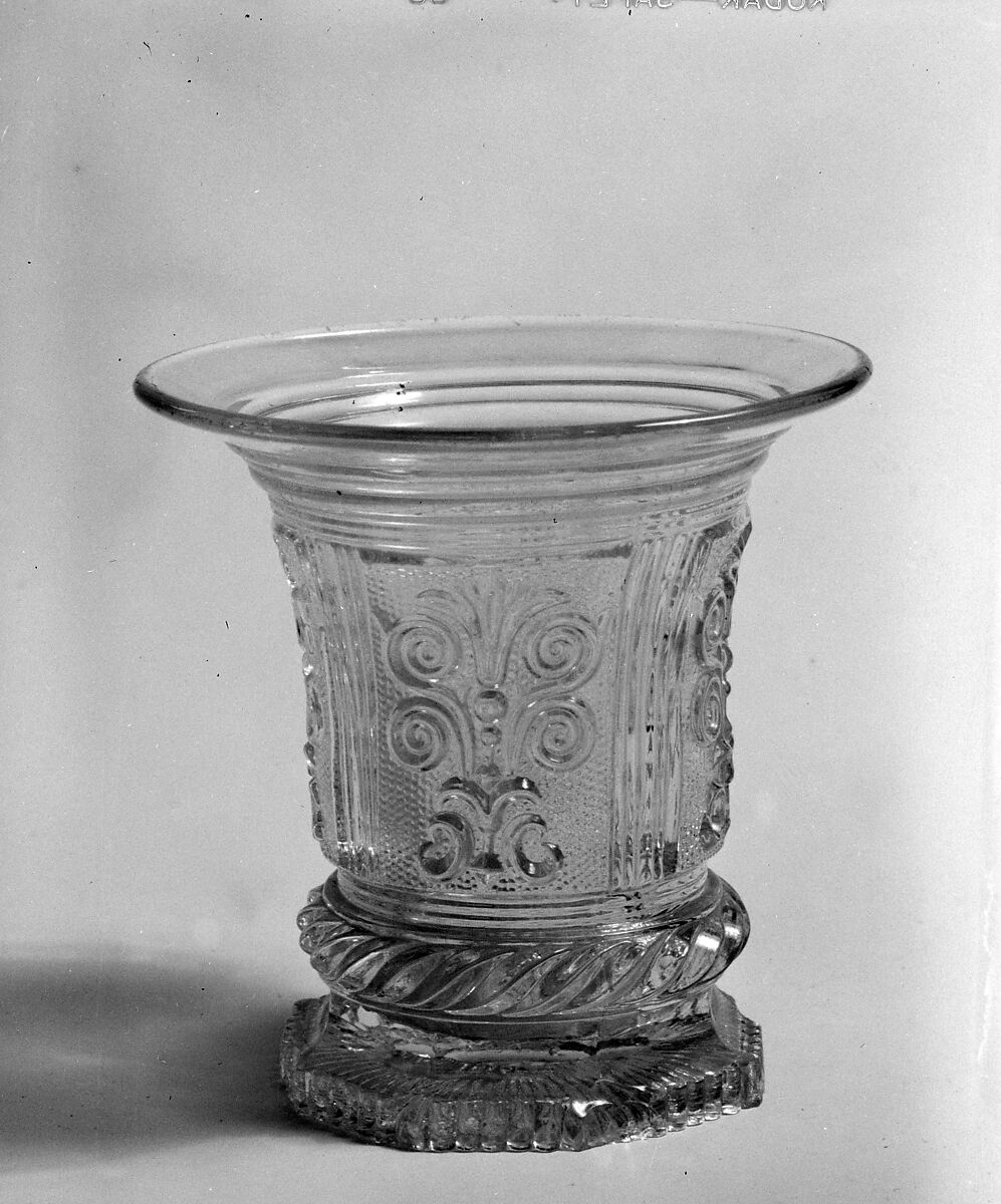 Vase, Lacy pressed glass 