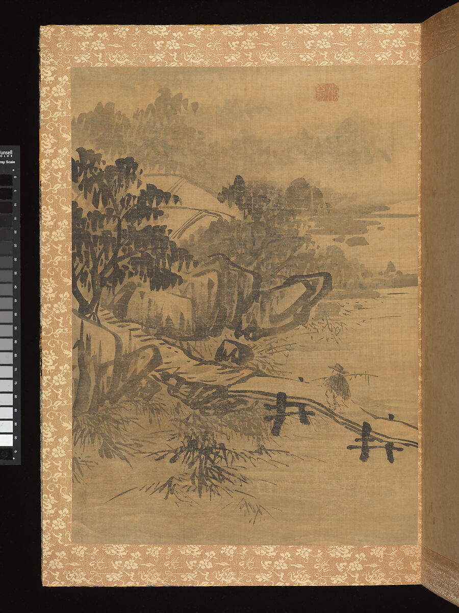 Album of Landscapes, Yi Jeong (Korean, 1578–1607), Album of eight leaves: ink on silk;, Korea