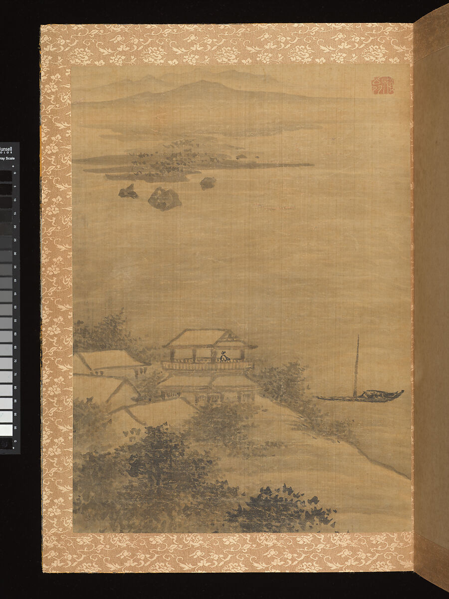 Album of Landscapes, Yi Jeong (Korean, 1578–1607), Album of eight leaves: ink on silk;, Korea