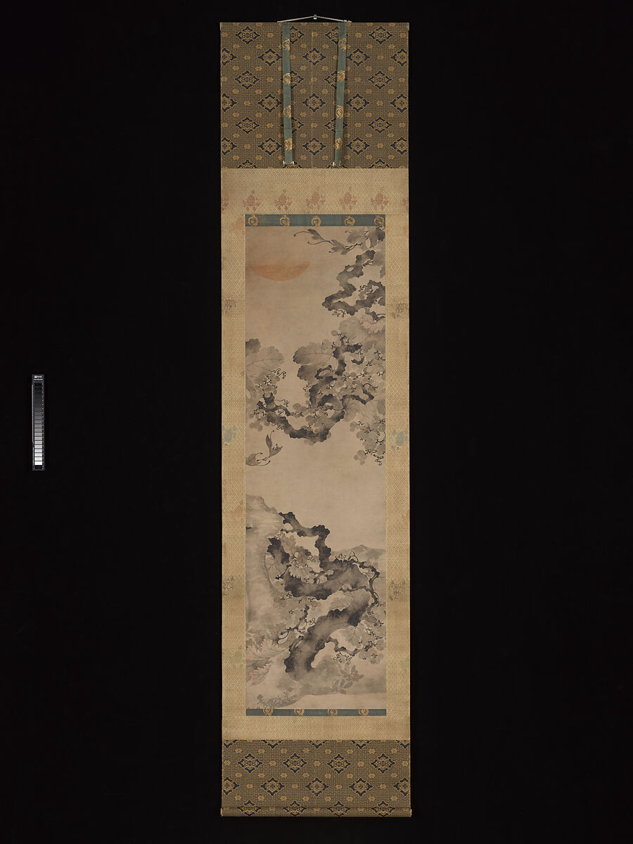 Grapevine and Sun, Unidentified artist, Hanging scroll; ink on paper, Korea