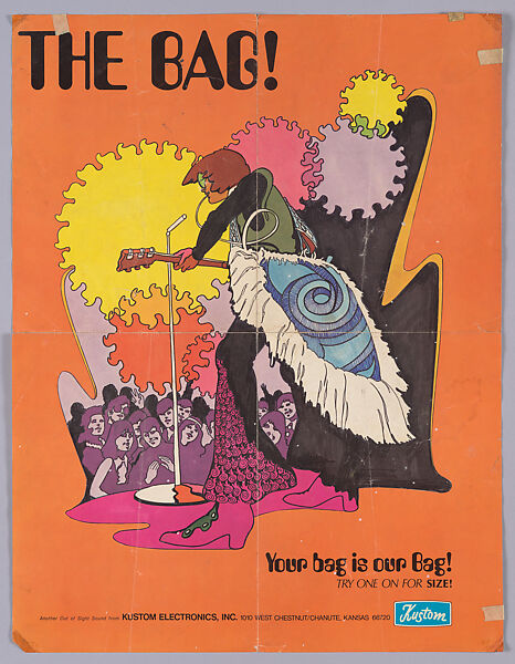 Kustom Electronics "The Bag" Poster, Offset lithograph