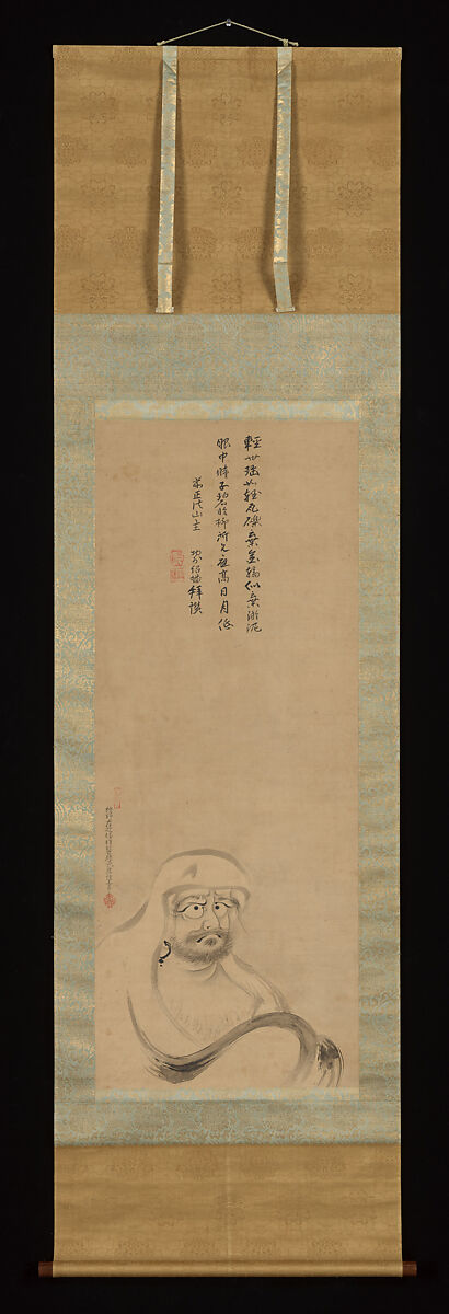 Bodhidharma, Kano Takanobu (Japanese, 1571–1618), Hanging scroll; ink on paper, Japan