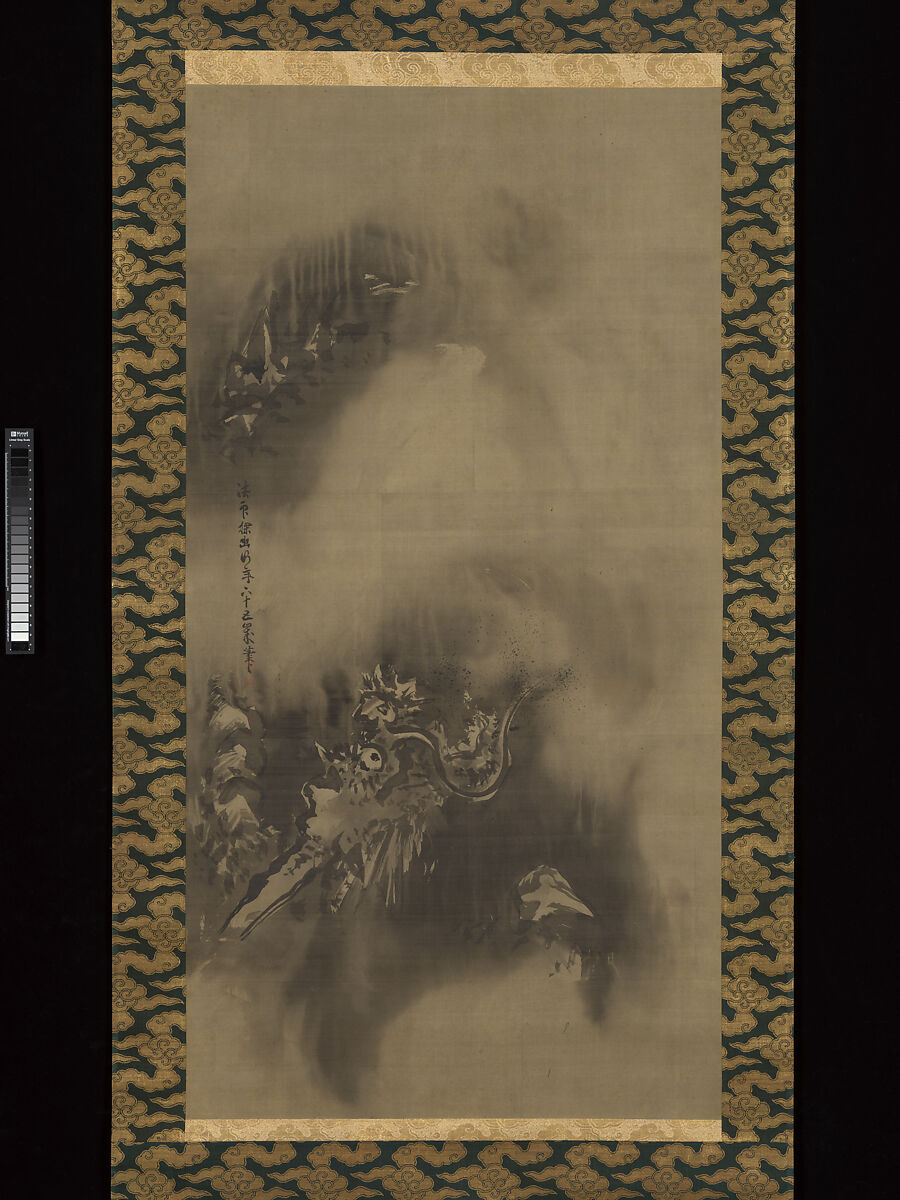 Dragons, Kano Tan'yū (Japanese, 1602–1674), Diptych of hanging scrolls: ink on silk, Japan