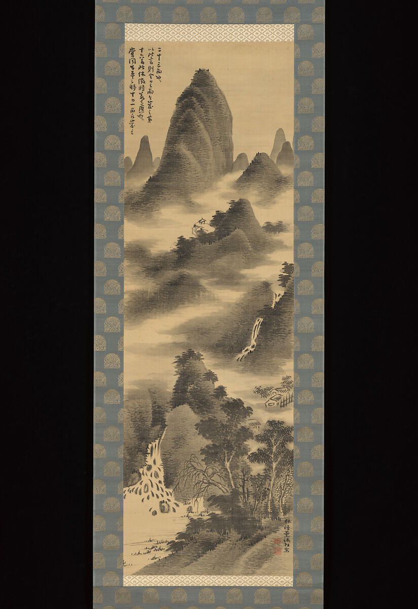 Summer Landscape / Winter Landscape, Hayashi Hyakuhi (Japanese, 1797–1851), Diptych of hanging scrolls: ink and color on silk, Japan