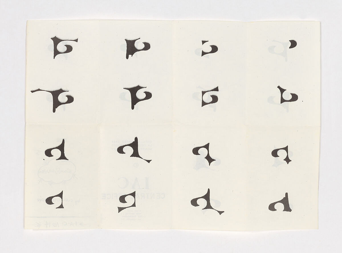 Sign(o) graphic, Clemente Padín (Uruguayan, born 1939)